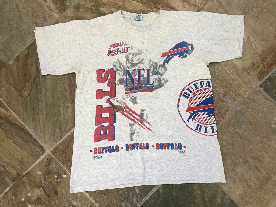 Vintage Buffalo Bills Salem Sportswear All Over Print Football Tshirt, Size XL