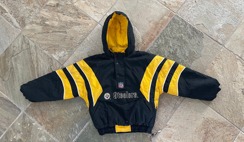 Vintage Pittsburgh Steelers Starter Parka Football Jacket, Size Youth Medium, 10-12