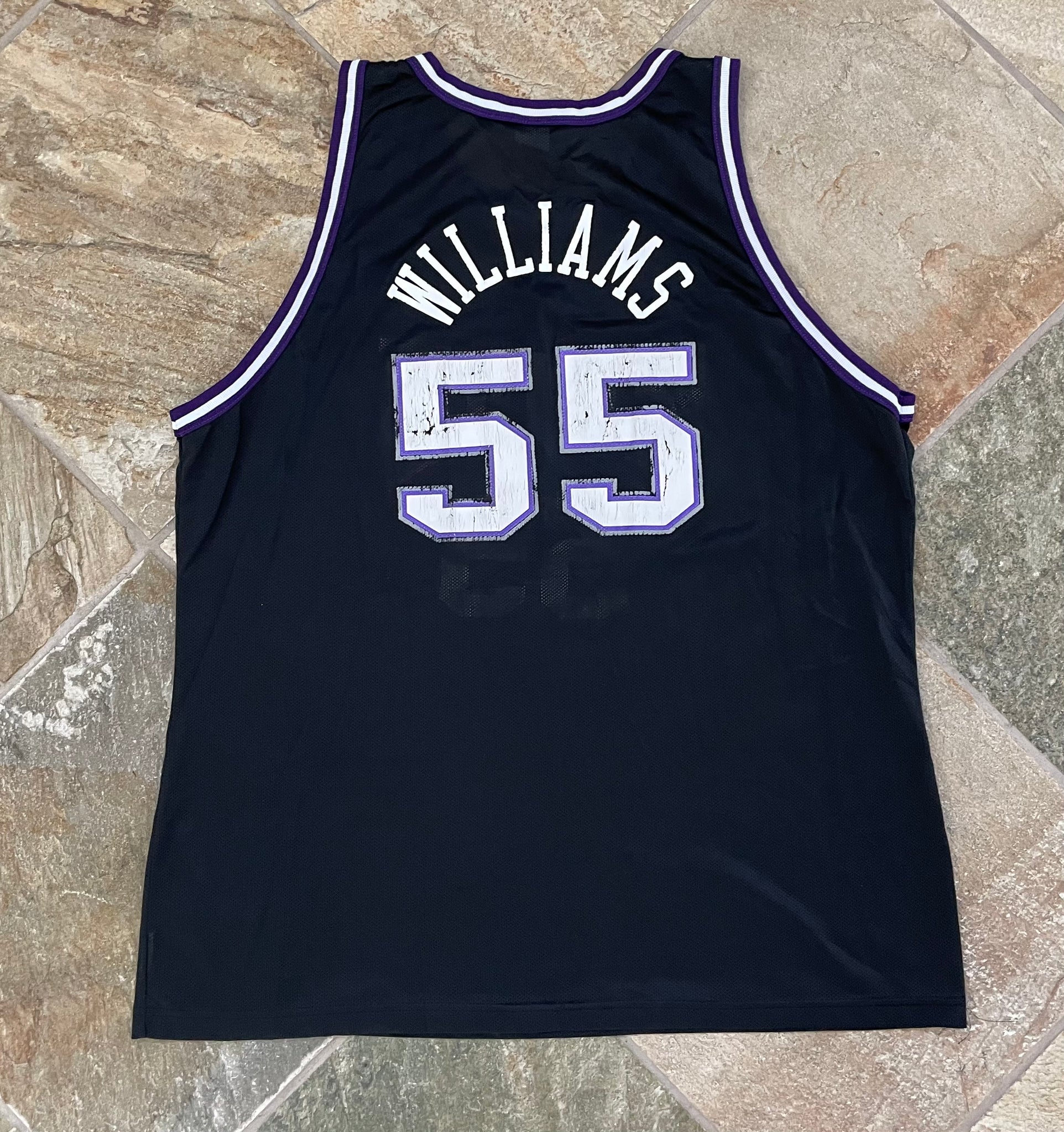Rare Purple Jason Williams Sacramento Kings NBA Champion Jersey Size 52