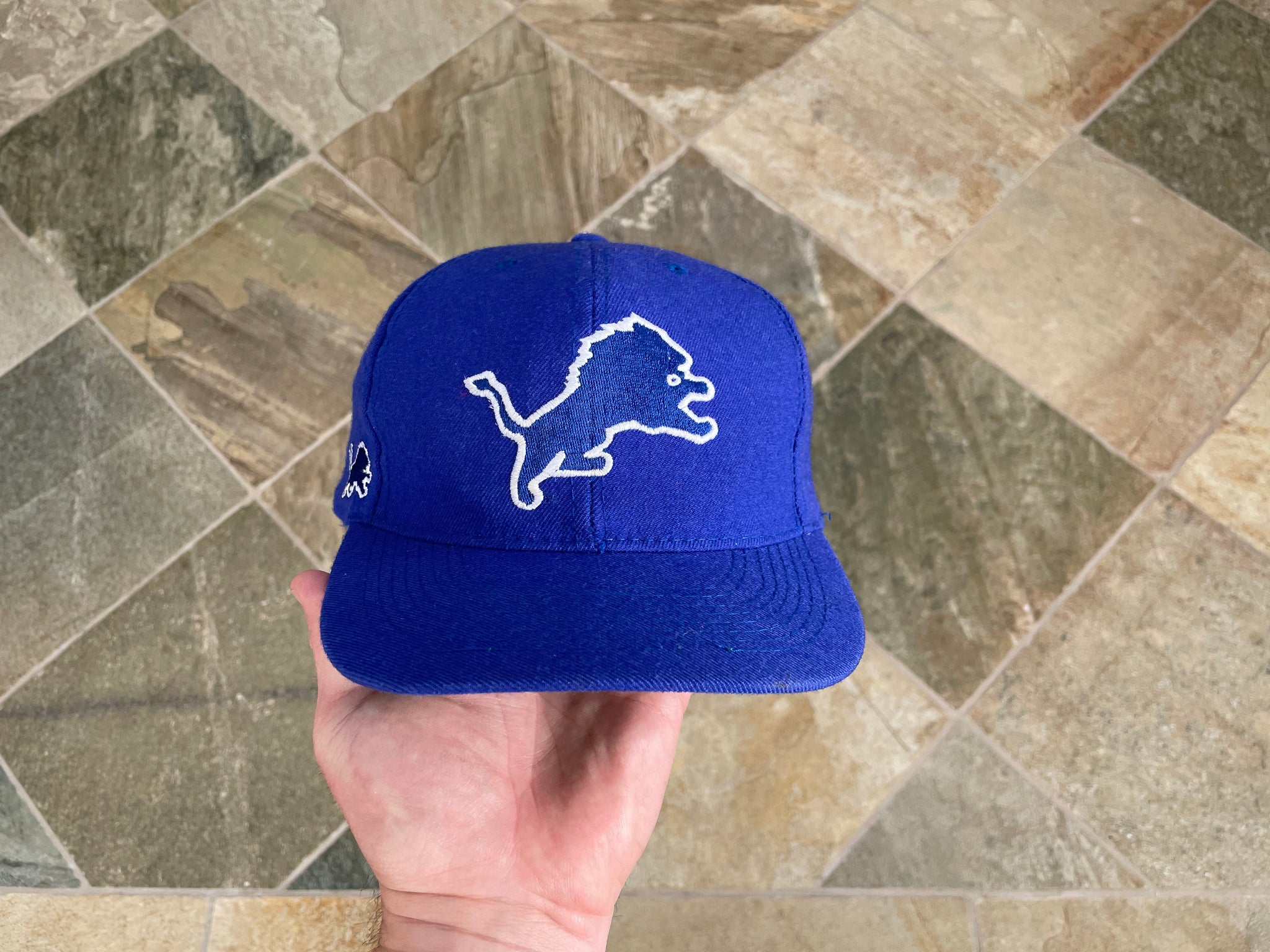 Vintage 90s Detroit Lions American Needle Blockhead Snapback Hat