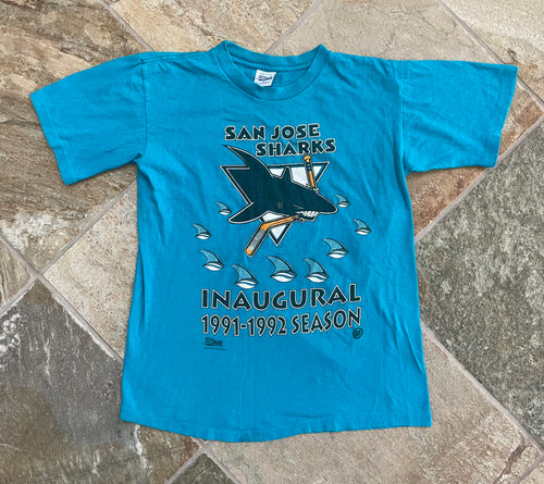 Vintage San Jose Sharks Salem Sportswear Hockey Tshirt, Size Medium