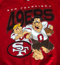 Load image into Gallery viewer, Vintage San Francisco 49ers Flintstones Cartoon Football Sweatshirt, Size Large