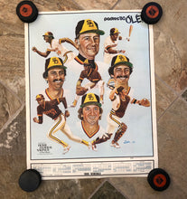 Load image into Gallery viewer, Vintage San Diego Padres 1980 Baseball Schedule Poster