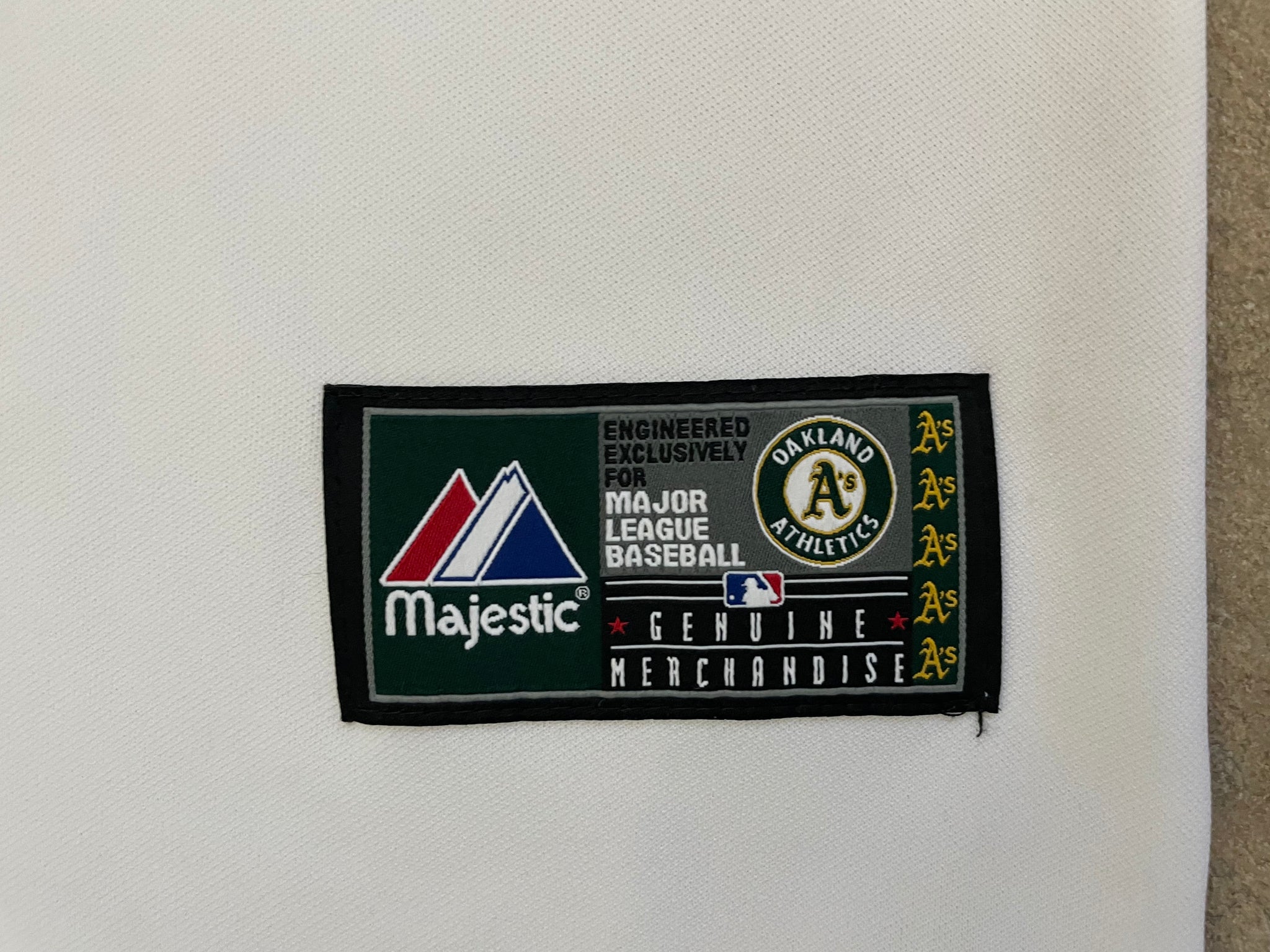 Majestic Athletic Patch Tag Genuine Merchandise Major League