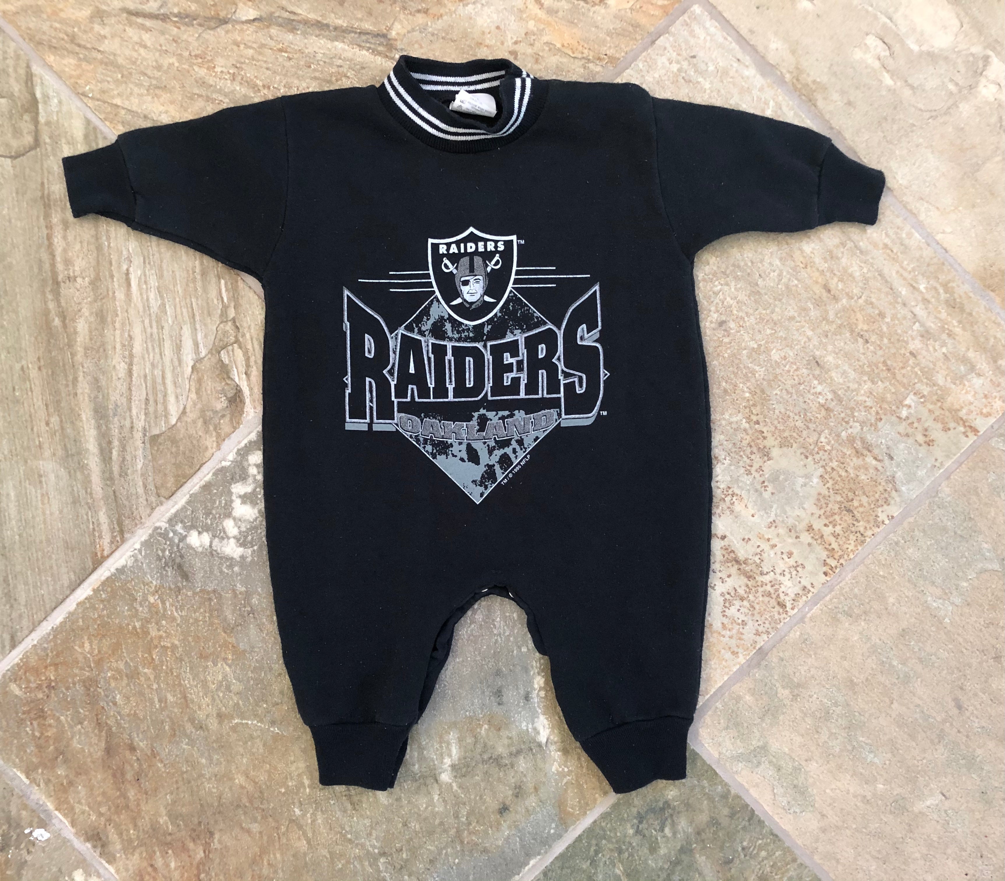 Vintage Oakland Raiders Infant Jumper Youth Football Jersey Size 12 Stuck In The 90s Sports