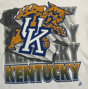 Vintage Kentucky Wildcats Riddell College Tshirt, Size Large