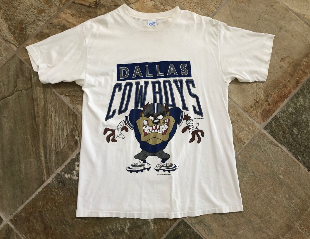 Vintage Dallas Cowboys Taz Looney Tunes  Football TShirt, Size Large