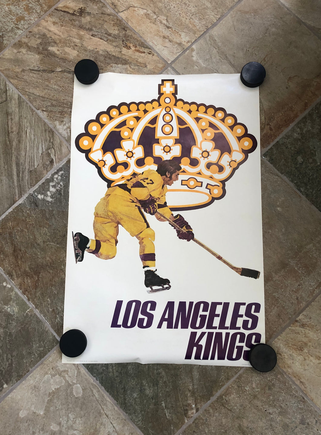 Vintage Los Angeles Kings 70s Old Logo Full Size Hockey Poster ###