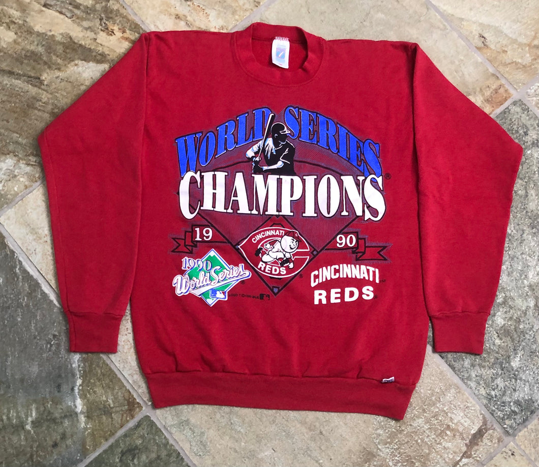 Vintage Cincinnati Reds 1990 World Series Baseball Sweatshirt, Size Adult Large