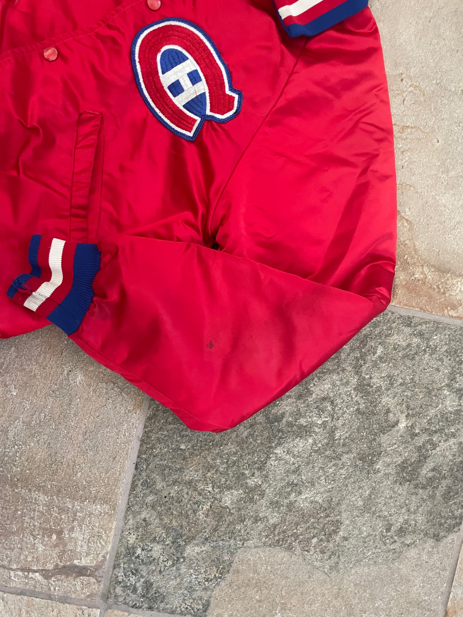 1993 Montreal Canadiens Stanley Cup Starter Satin NHL Bomber Jacket Size XL  – Rare VNTG