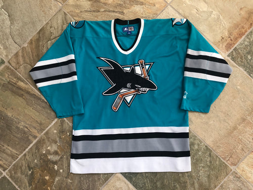 Vintage San Jose Sharks Starter Hockey Jersey, Size Large