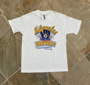 Vintage Milwaukee Brewers Trench Baseball Tshirt, Size Large