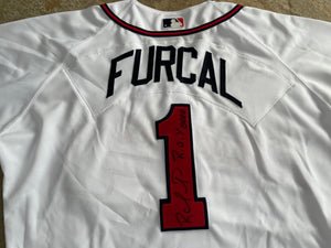 Vintage Atlanta Braves Rafael Furcal Russell Authentic Autographed Baseball Jersey, Size 48, XL