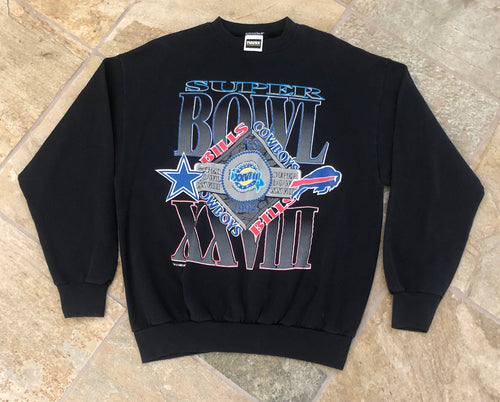 Vintage Super Bowl 28 Buffalo Bills Dallas Cowboys Football Sweatshirt, Size XL
