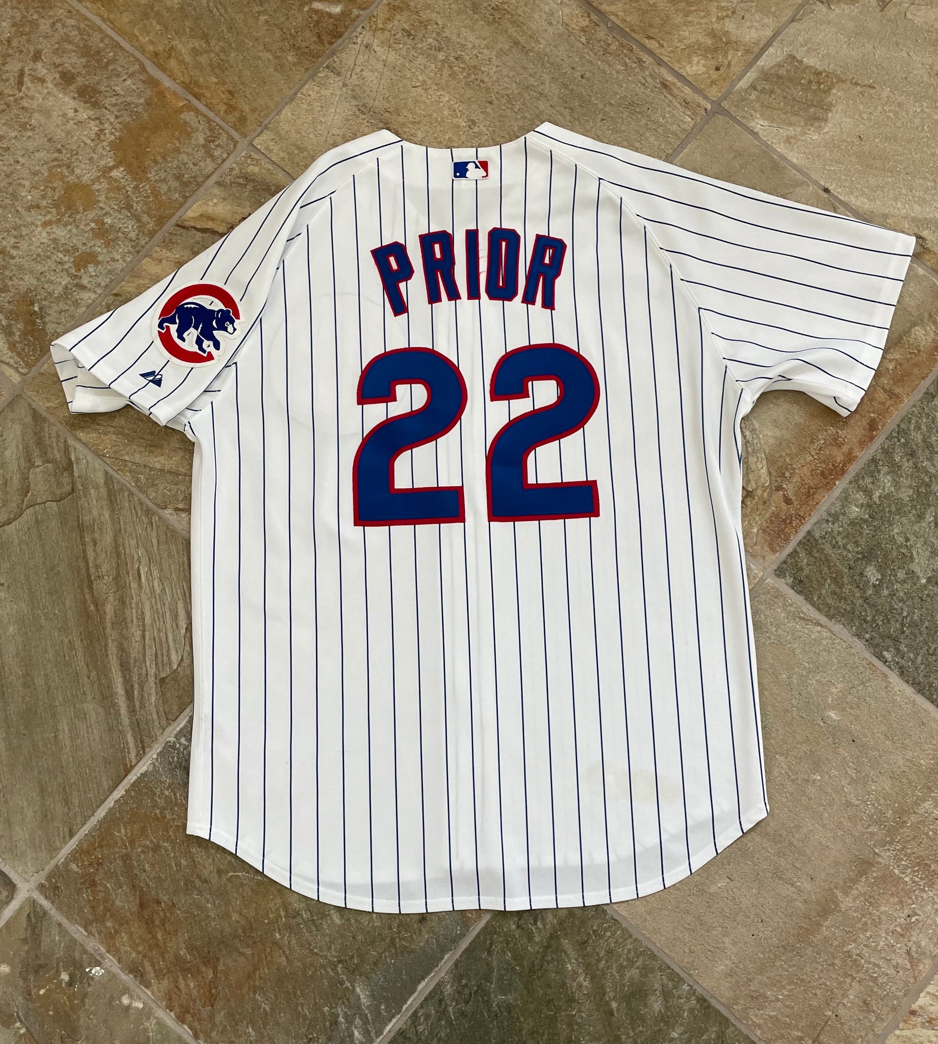 MAJESTIC  MARK PRIOR Chicago Cubs 2003 Throwback Away Baseball Jersey