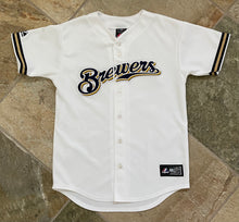 Load image into Gallery viewer, Vintage Milwaukee Brewers Majestic Baseball Jersey, Size Youth Large, 12-14