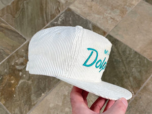 Vintage Miami Dolphins Sports Specialties Script Corduroy Snapback Football Hat