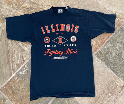 Vintage Illinois Fighting Illini Galt Sand College Tshirt, Size Large