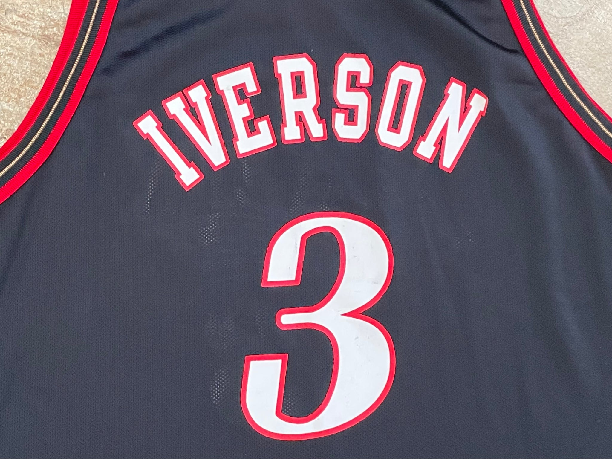 Vintage Allen Iverson Philadelphia 76ers champion jersey size 48 XL