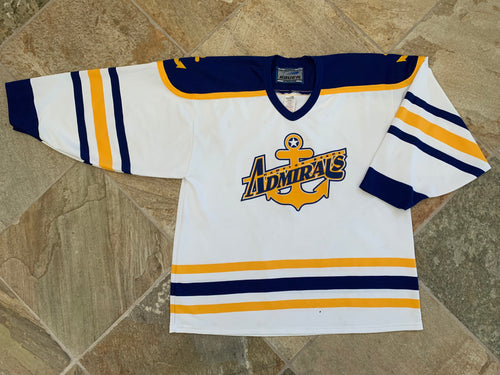 Vintage Hampton Road Admirals ECHL Bauer Hockey Jersey, Size Large