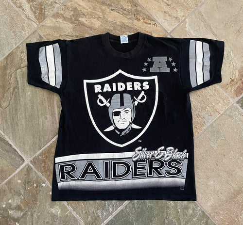 Vintage Oakland Raiders Salem Sportswear Football Tshirt, Size Large