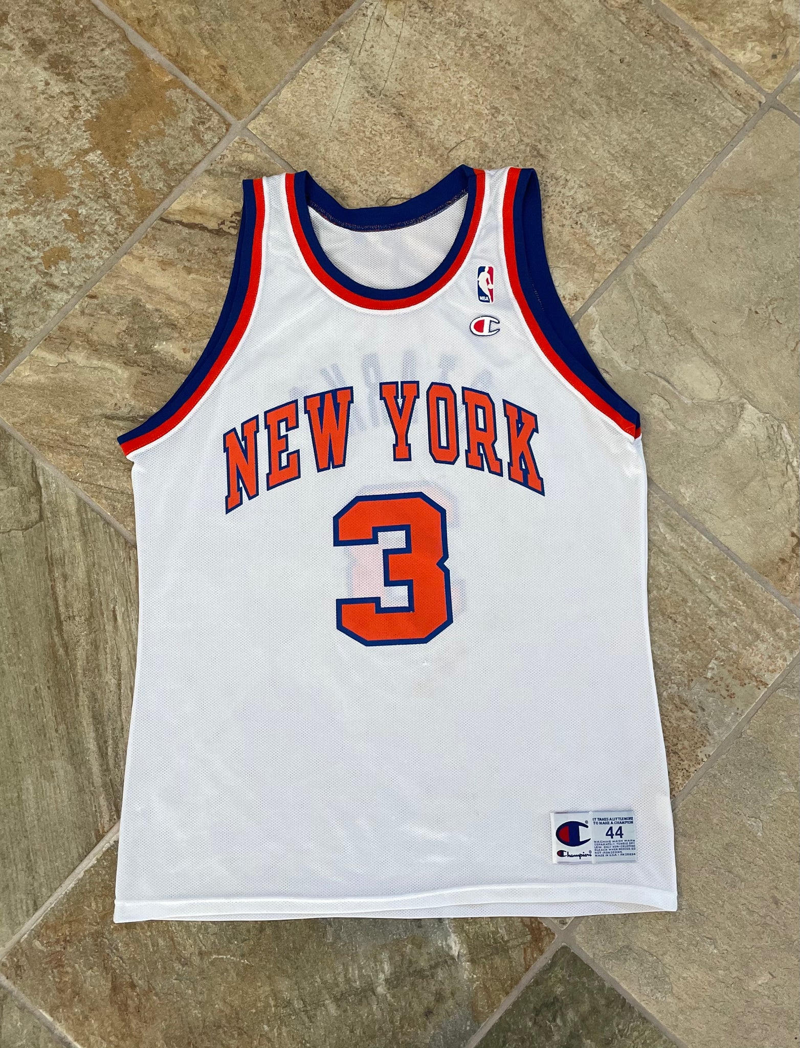 Vintage New York Knicks John Starks Champion Basketball Jersey