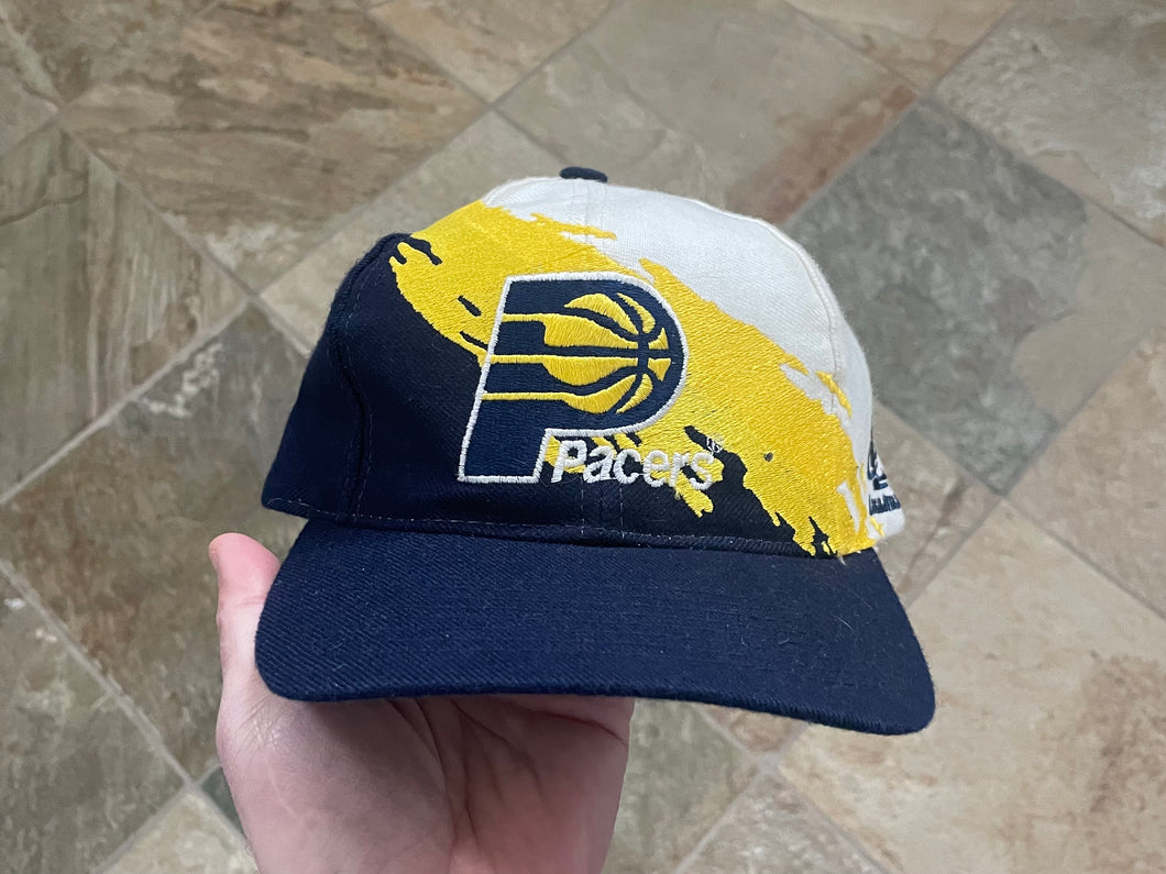 Vintage Indiana Pacers Logo Athletic Splash Snapback Basketball Hat