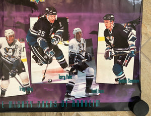 Vintage Mighty Ducks of Anaheim Costacos Brothers NHL Hockey Poster
