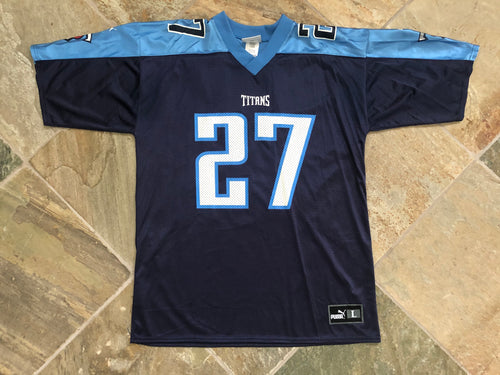 Vintage Tennessee Titans Eddie George Puma Football Jersey, Size Large