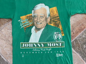Vintage Boston Celtics Johnny Most Basketball Tshirt, Size Small