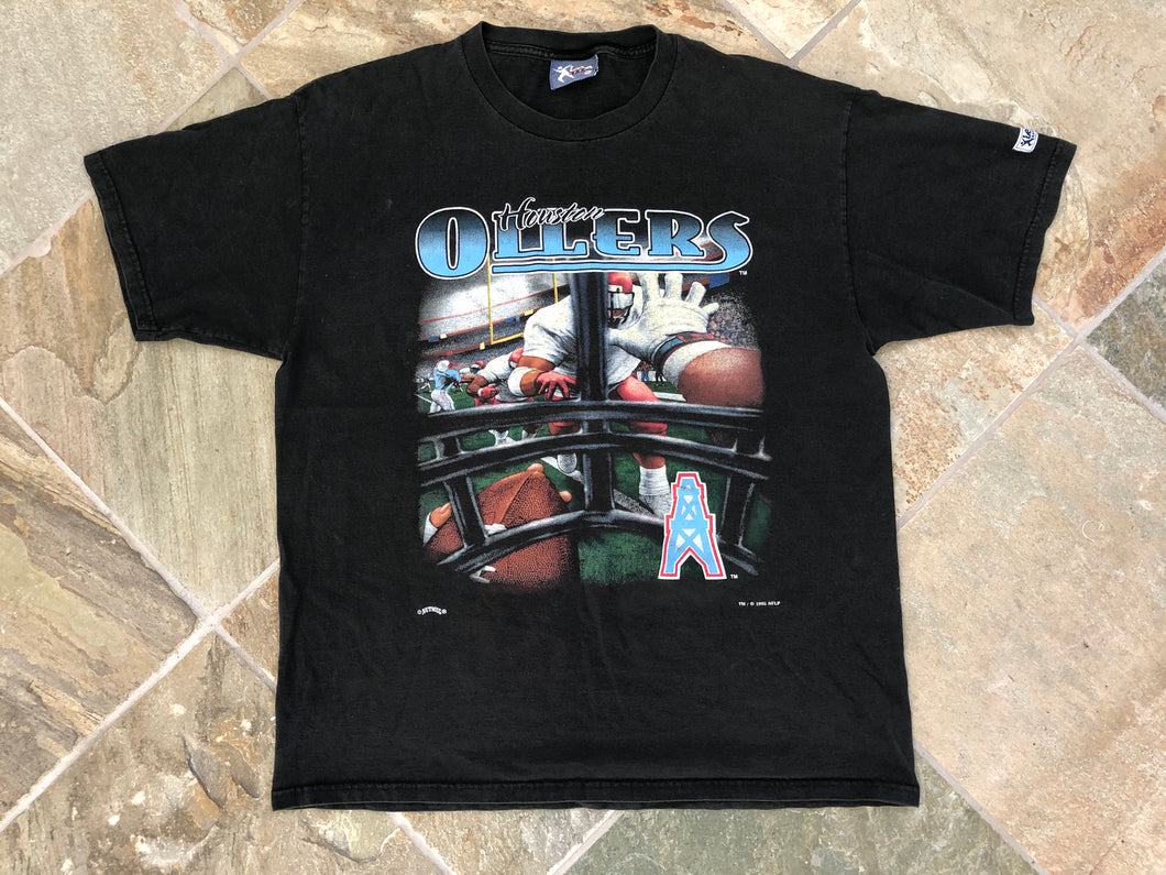 Vintage Houston Oilers Nutmeg Football Tshirt, Size XL