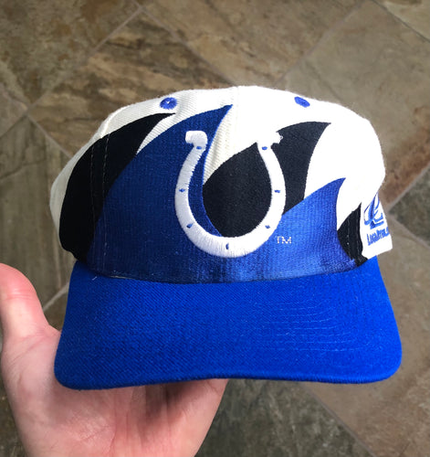 Vintage Indianapolis Colts Logo Athletic Double Sharktooth Snapback Football Hat