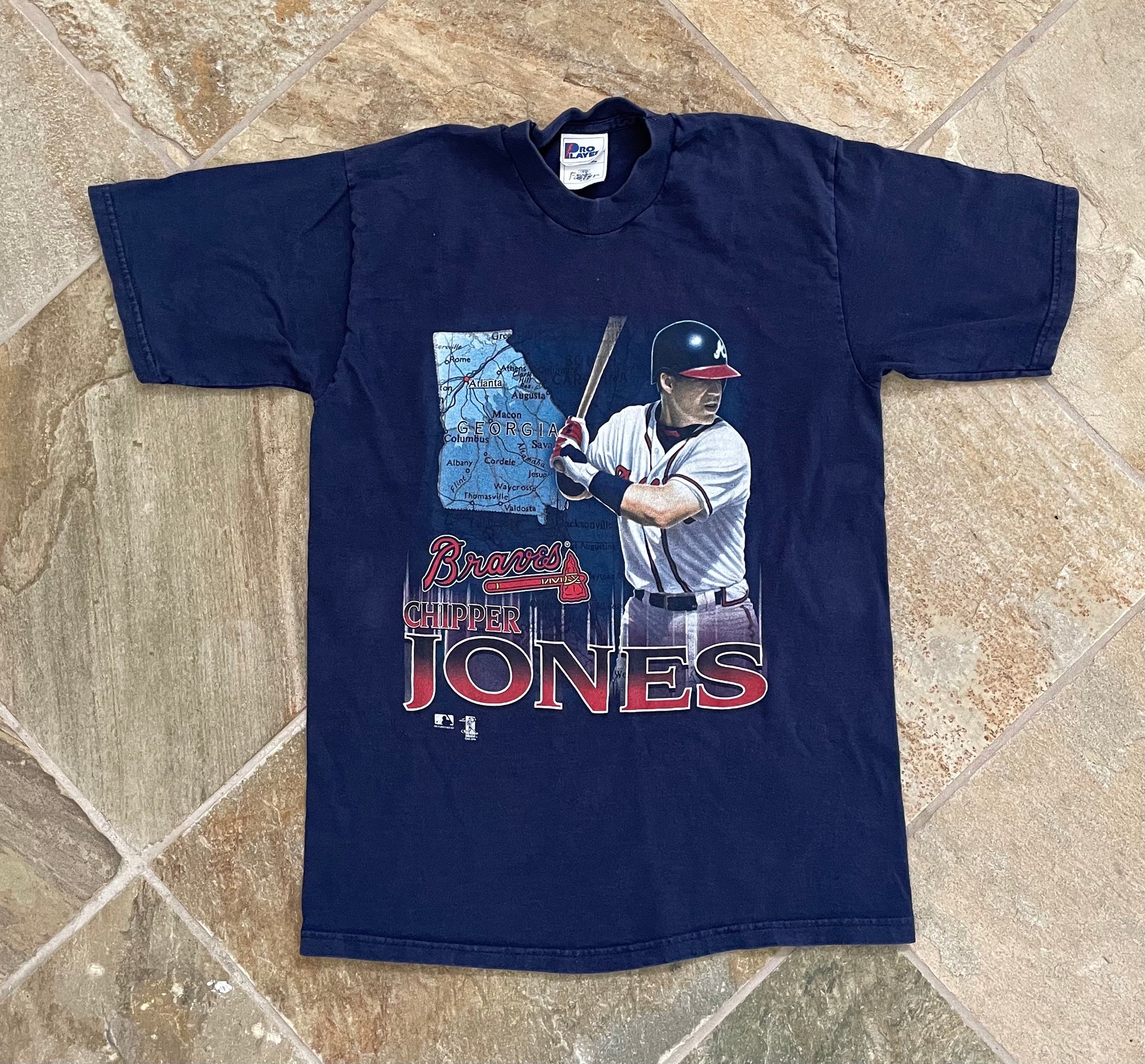 Vintage Atlanta Braves Chipper Jones Pro Player Baseball Tshirt, Size –  Stuck In The 90s Sports