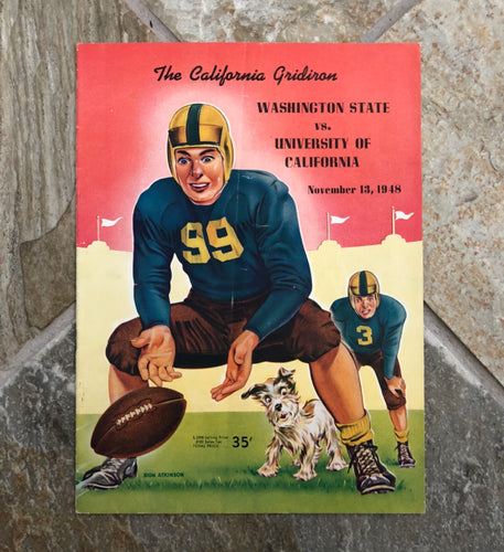 Vintage Cal Golden Bears Washington State Cougars 1948 Football Program ###