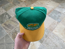 Load image into Gallery viewer, Vintage Seattle SuperSonics Sports Specialties Side Script Snapback Basketball Hat