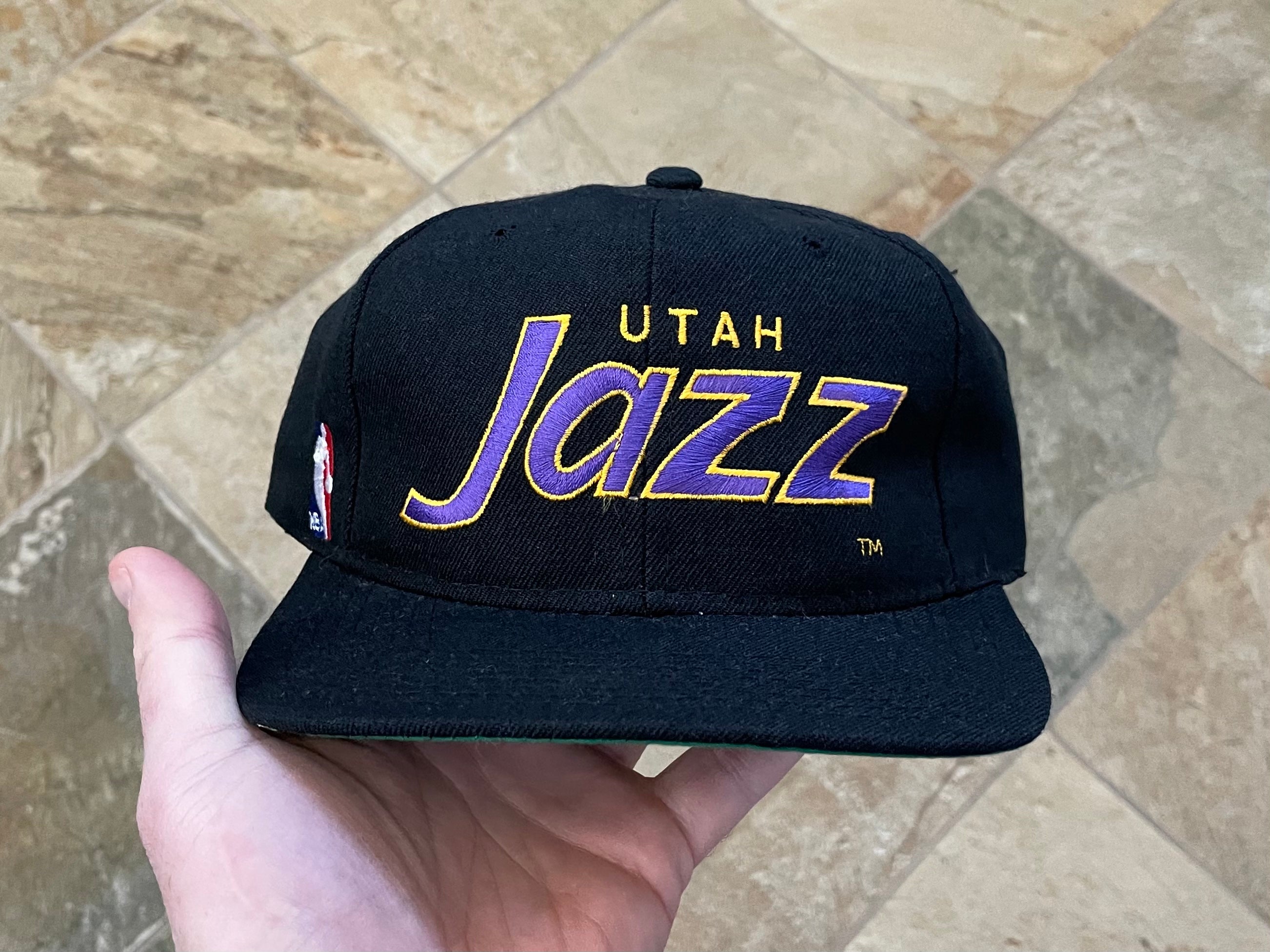 Vintage Utah Jazz Sports Specialties Script Snapback Basketball