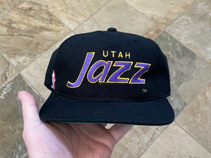 Vintage Utah Jazz Sports Specialties Script Snapback Basketball Hat