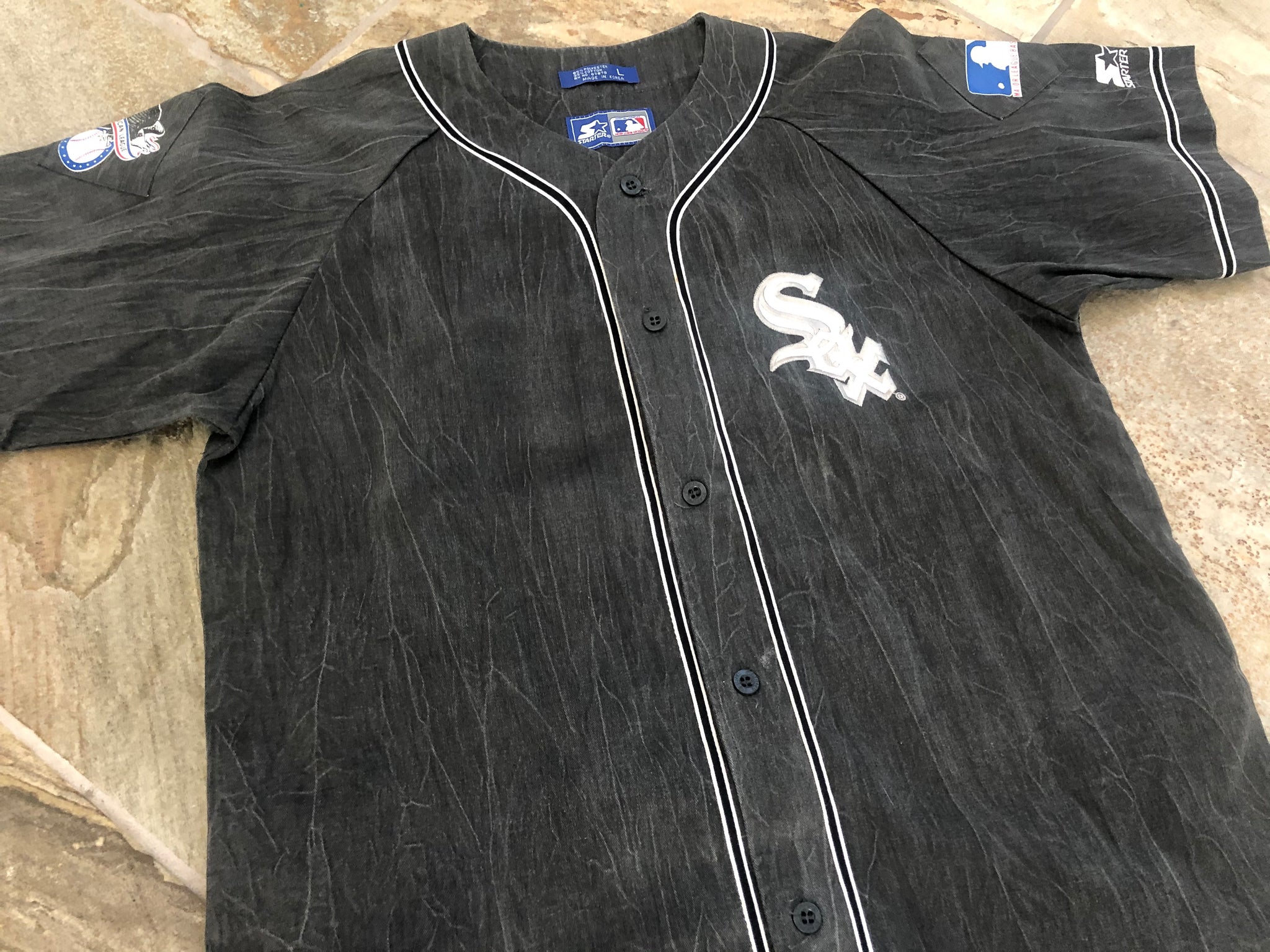 Vintage Chicago White Sox Starter Acid Wash Baseball Jersey, Size Larg –  Stuck In The 90s Sports