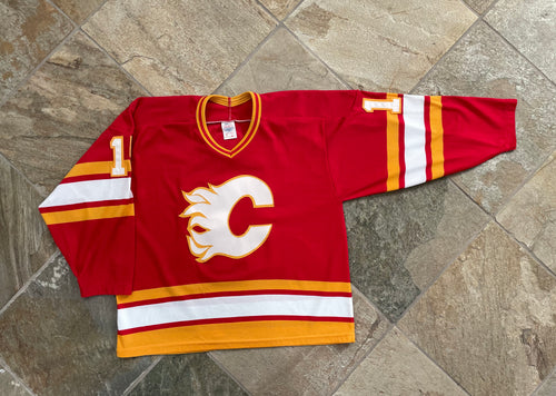 Vintage Calgary Flames CCM Hockey Jersey, Size Large