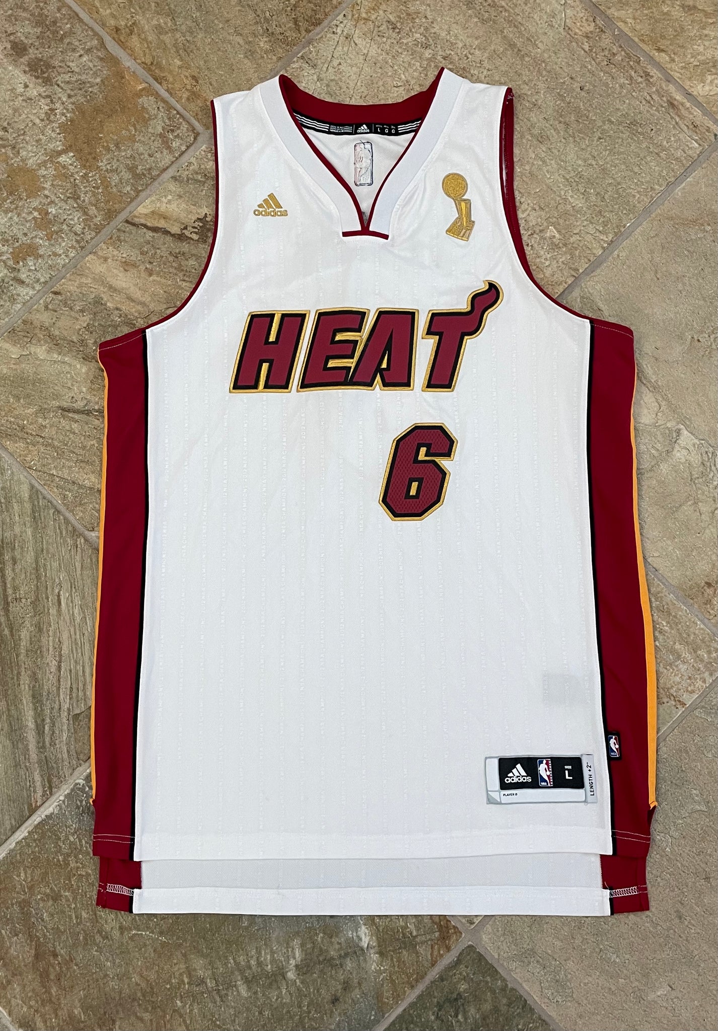 Adidas NBA Heat Lebron James Basketball Jersey 6 Black