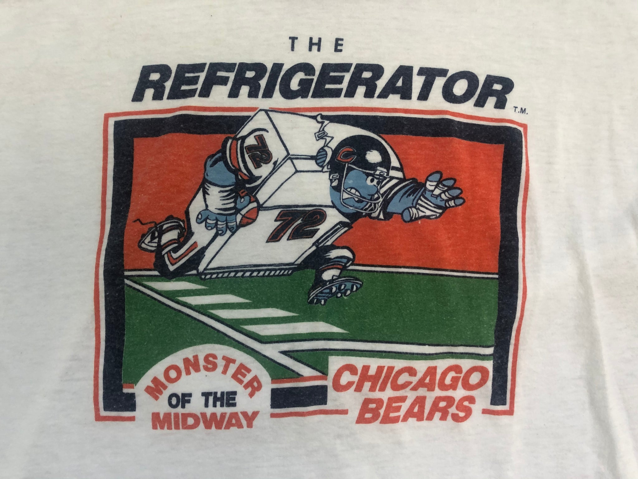 Vintage Chicago Bears Refrigerator Perry Football Tshirt, Size XL