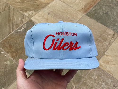 Vintage Houston Oilers Sports Specialties Script Snapback Football Hat