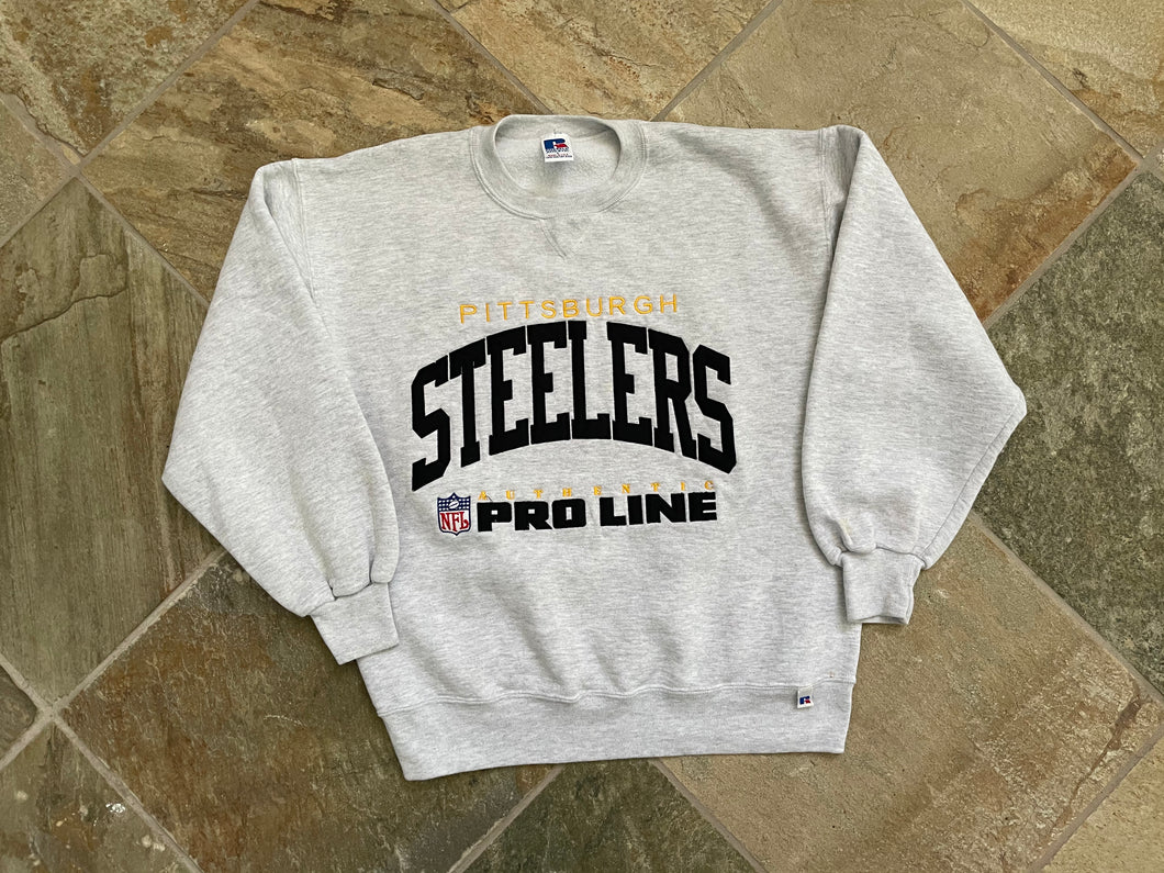 Vintage Pittsburgh Steelers Russell Proline Football Sweatshirt, Size Large