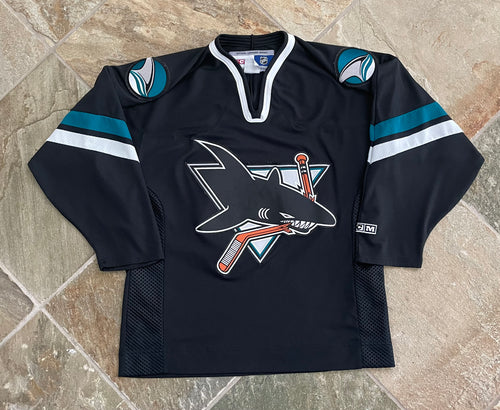 Vintage San Jose Sharks CCM Hockey Jersey, Size Medium