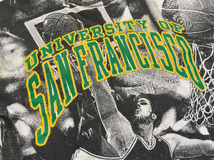 Vintage USF San Francisco Dons College Basketball Tshirt, Size XL