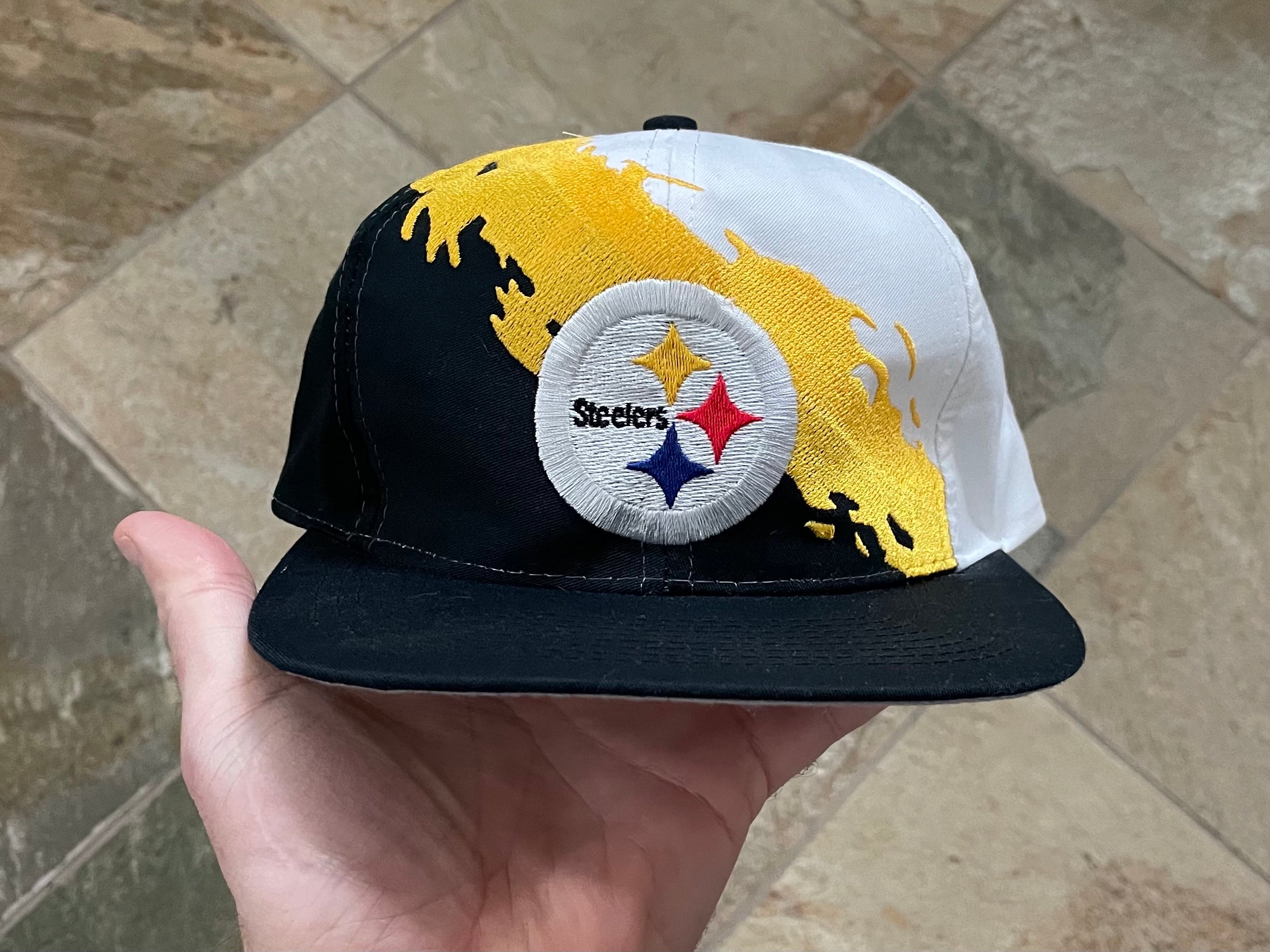 Sz7 Vintage Starter 'The Natural' Pittsburgh Steelers Sombrero ajustado W  Logotipo cosido