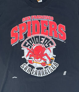 Vintage San Francisco Spiders IHL Nutmeg Hockey Tshirt, Size XL
