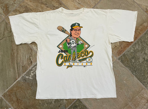 Vintage Oakland Athletics Jose Canseco Salem Sportswear Baseball TShirt, Size Large