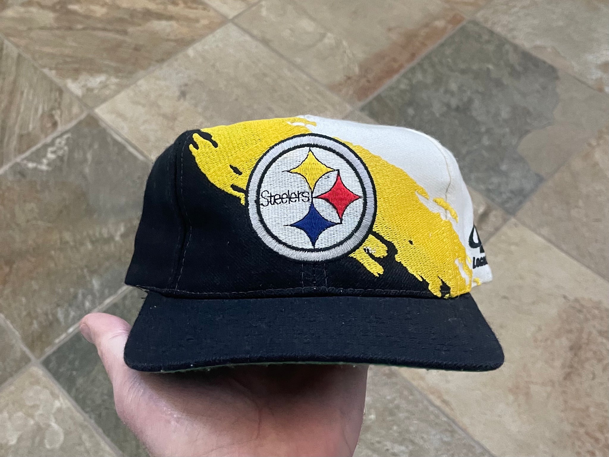 Vintage Pittsburgh Steelers Logo Athletic Splash Snapback Football