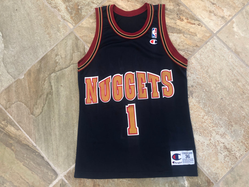 Vintage Denver Nuggets mahmoud abdul-rauf Champion Basketball Jersey, Size 36, Small